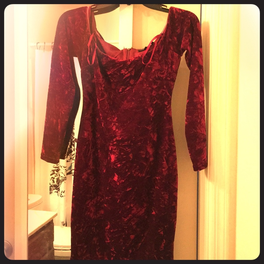 Crushed velvet dress
